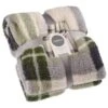 Simply Everyday Check Sherpa Throw - Green -Home Decor Store 388700 green check sherpa throw