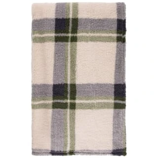 Simply Everyday Check Sherpa Throw - Green 6 Simply Everyday Check Sherpa Throw - Green - Image 4