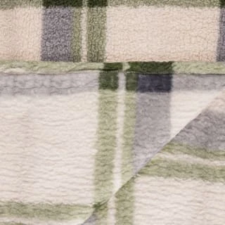 Simply Everyday Check Sherpa Throw - Green 5 Simply Everyday Check Sherpa Throw - Green - Image 3