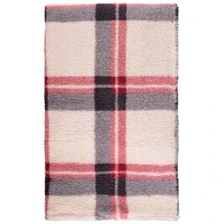 Simply Everyday Check Sherpa Throw - Red 4 Simply Everyday Check Sherpa Throw - Red - Image 2