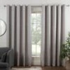 B&M Colorado Hopsack Fully Lined Silver Eyelet Curtains 66 X 90" -Home Decor Store 388889 388890 388891 388892 388894 colorado eyelet curtain silver 2