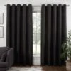 B&M Colorado Hopsack Fully Lined Black Eyelet Curtains 46 X 72" -Home Decor Store 388900 388901 388902 388903 388904 colorado eyelet curtain black 2