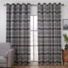 B&M Oakland Traditional Woven Grey Check Curtains 46 X 54" -Home Decor Store 388935 388936 388937 388938 388939 oakland woven check curtain grey