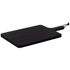 B&M Urban Paradise Black Pine Wood Serve Board -Home Decor Store 390146 black pine wood serve board with serving handle