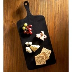 B&M Urban Paradise Black Pine Wood Serve Board -Home Decor Store 390146 black pine wood serve board with serving handle 5