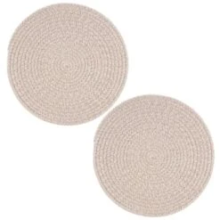 B&M Cotton Woven Placemats 2pk -Home Decor Store 390337 2pk cotton woven placemats natural 2