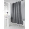 B&M Mono Jacquard Shower Curtain - Grey -Home Decor Store 390593 mono jacquard shower curtain grey