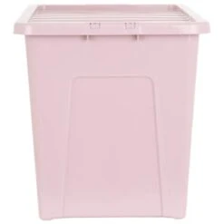 B&M Storage Box With Lid 80L - Dusty Pink -Home Decor Store 391383 dusty pink 80l storage box and lid 2