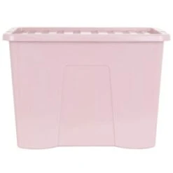 B&M Storage Box With Lid 80L - Dusty Pink -Home Decor Store 391383 dusty pink 80l storage box and lid