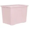 B&M Storage Box With Lid 80L - Dusty Pink