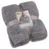 Home Essentials Teddy TV Blanket - Charcoal -Home Decor Store 393425 home essentials teddy tv blanket charcoal 5
