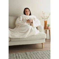Home Essentials Teddy TV Blanket - Cream 11 Home Essentials Teddy TV Blanket - Cream -Home Decor Store 393427 home essentials teddy tv blanket cream