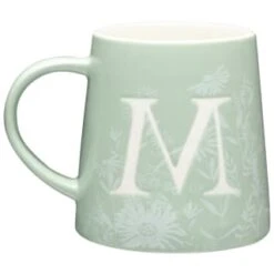 B&M Floral Alphabet Mug (Assorted) -Home Decor Store 394397 floral alphabet mug green m