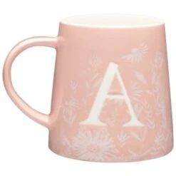 B&M Floral Alphabet Mug (Assorted) -Home Decor Store 394397 floral alphabet mug pink a