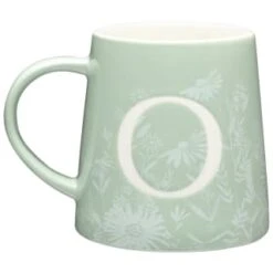 B&M Floral Alphabet Mug (Assorted) -Home Decor Store 394402 floral alphapet mug green o