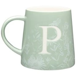 B&M Floral Alphabet Mug (Assorted) -Home Decor Store 394402 floral alphapet mug green p