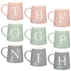B&M Floral Alphabet Mug (Assorted) -Home Decor Store 394402 floral alphapet mug group