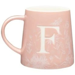 B&M Floral Alphabet Mug (Assorted) -Home Decor Store 394402 floral alphapet mug pink f