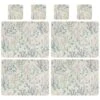 B&M Floral Placemat & Coaster Set 8pc -Home Decor Store 394455 floral placemat and coaster set 8pc group