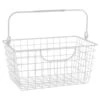 B&M Basket With Handles - White -Home Decor Store 394685 basket with handle white