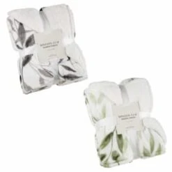 Winston Mono Leaf Sherpa Throw -Home Decor Store 394976 394948 winston leaf sherpa throw group
