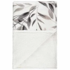 Winston Mono Leaf Sherpa Throw -Home Decor Store 394976 winston leaf sherpa throw mono 3