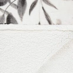 Winston Mono Leaf Sherpa Throw -Home Decor Store 394976 winston leaf sherpa throw mono 4