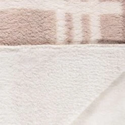 B&M Check Sherpa Throw - Natural 8 B&M Check Sherpa Throw - Natural -Home Decor Store 394999 check sherpa throw natural 3