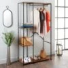 Tromso Garment Rail With Side Shelving -Home Decor Store 395473 tromso garment rail with side shelving
