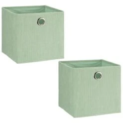 Lokken Cord Storage Cubes 2pk - Sage -Home Decor Store 395812 2pk lokken storage cubes sage 4