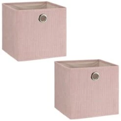 Lokken Cord Storage Cubes 2pk - Pink -Home Decor Store 395813 2pk cord lokken storage cubes pink