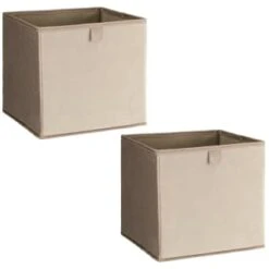 Lokken Velvet Storage Cubes 2pk - Mushroom -Home Decor Store 395837 2pk velvet lokken storage cubes mushroom 3