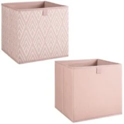 Lokken Printed Storage Cubes 2pk - Pink Diamond -Home Decor Store 395838 2pk printed lokken storage cubes pink diamond 3
