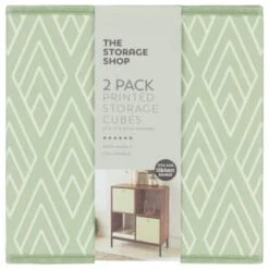 Lokken Printed Storage Cubes 2pk - Sage Diamond 9 Lokken Printed Storage Cubes 2pk - Sage Diamond -Home Decor Store 395843 2pk printed lokken storage cubes sage diamond 2