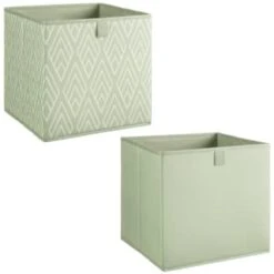 Lokken Printed Storage Cubes 2pk - Sage Diamond 10 Lokken Printed Storage Cubes 2pk - Sage Diamond -Home Decor Store 395843 2pk printed lokken storage cubes sage diamond 3