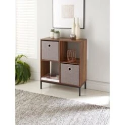 Lokken Linen Storage Cubes 2pk - Grey -Home Decor Store 395851 2pk linen lokken storage cubes grey