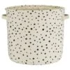 B&M Spot Fabric Basket - Cream