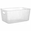 Ribbed Clear Storage Tub - Large -Home Decor Store 396950 ribbed clear storage box large