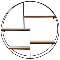 B&M Michigan Round Multi-Section Shelf -Home Decor Store 397377 michigan circular shelf 2