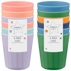 Simply Kids Colour Cups 6pk - Pastel -Home Decor Store 398567 398570 6pk simply kids colour cups group