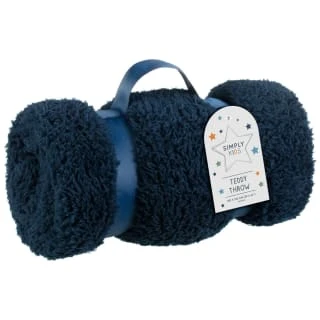 Simply Kids Teddy Throw - Navy 3 Simply Kids Teddy Throw - Navy
