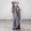 Simply Kids Hooded Sherpa Blanket - Grey -Home Decor Store 400213 simply kids hooded sherpa blanket grey