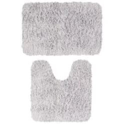 Grey - Tufted Pedestal Mat -Home Decor Store 400281 400286 tufted bath and ped mat grey
